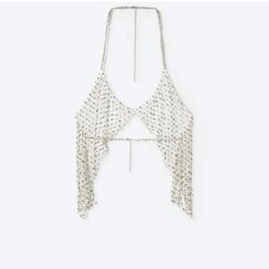 Mango Strass Body Chain Bralette